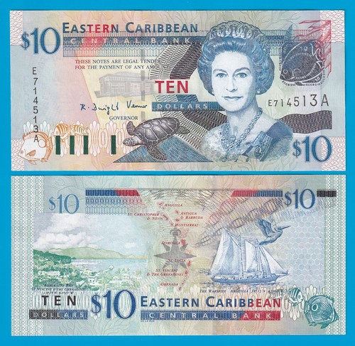East caribbean dollars p - east, 10