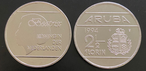 Aruba florin coin unc - aruba, 1/2