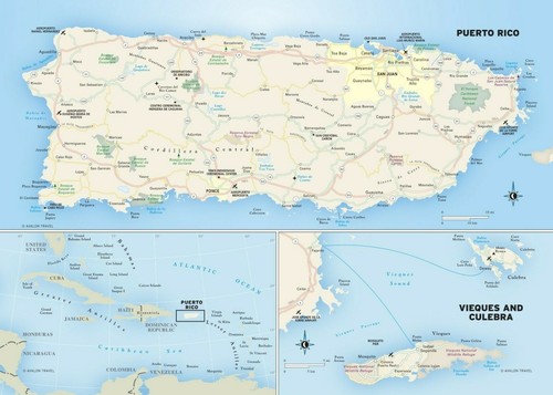 Map puerto rico caribbean - puerto,